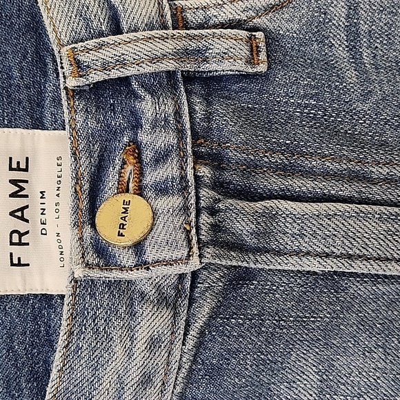 Frame Denim Skirts Women's Le Mini Raw Edge Denim Jean Skirt Size 27 - Picture 5 of 16